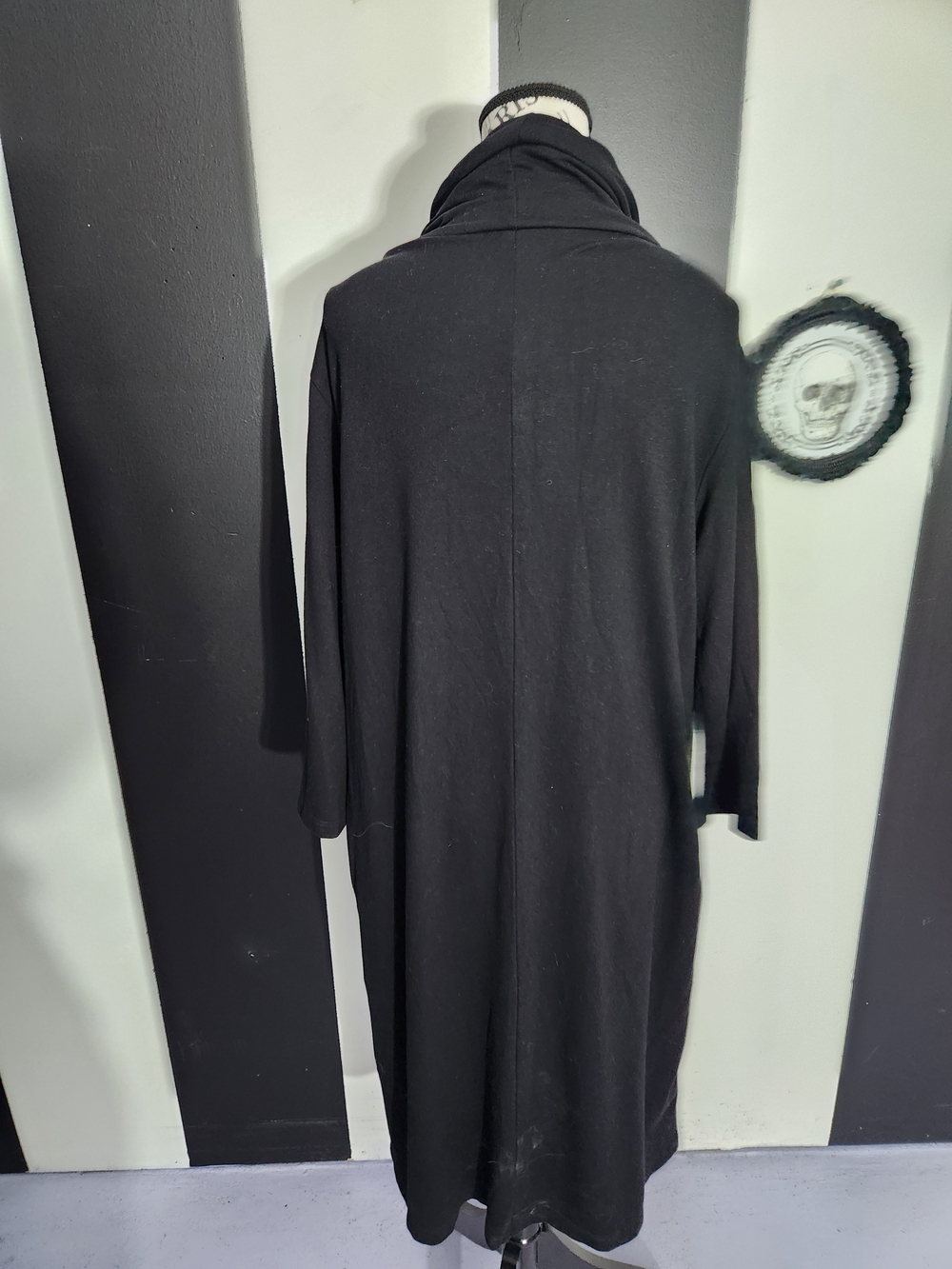 Joseph Ribkoff Black Faux Leather Front Long Sleeve Dress - Picture 4 of 6